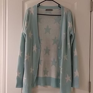 Sky Blue Star Knit Sweater Cardigan